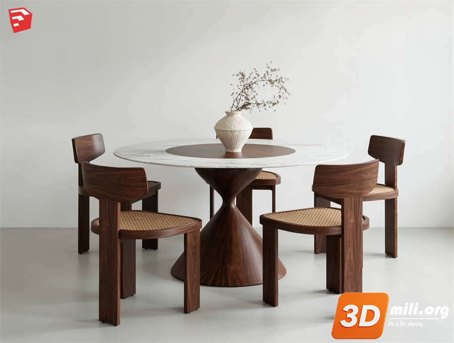 Dining Table Set Skp Files